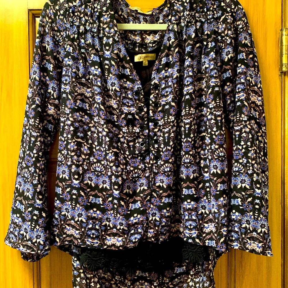 Democracy lace up blouse